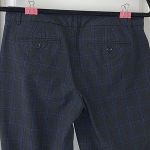 Gap slim cropped pants (black with blue plaid)